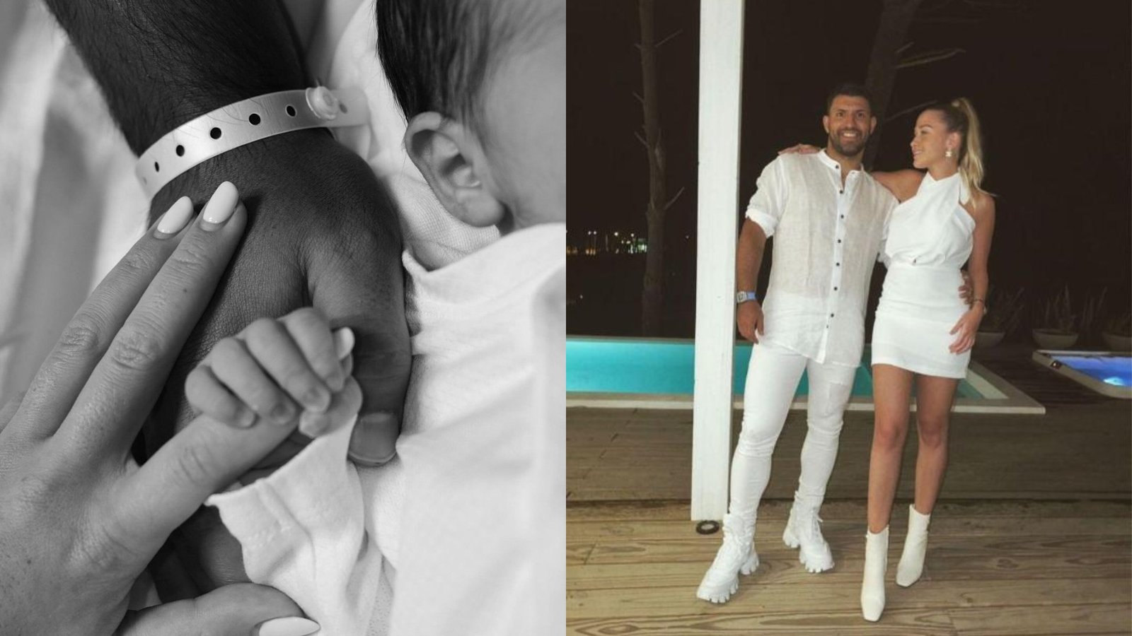 Manchester City legend Sergio Aguero welcomes baby girl with model girlfriend Sergio Aguero with his girlfriend and newborn daughter